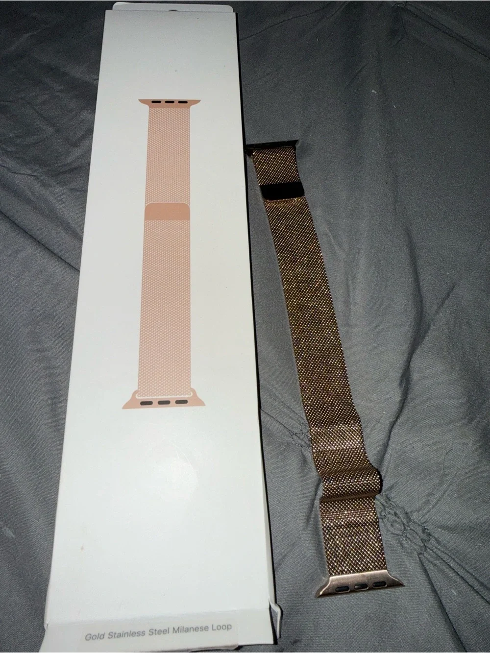 Gold Stainless Steel Milanese Loop Apple Watch Band
